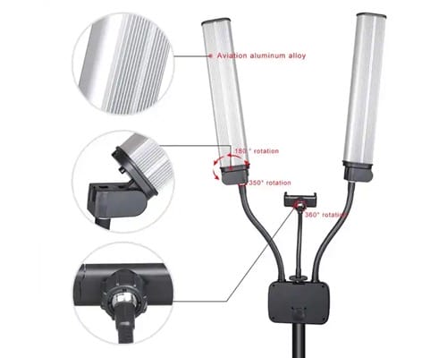 LED Double Flex Arm Floor Lamp image 2