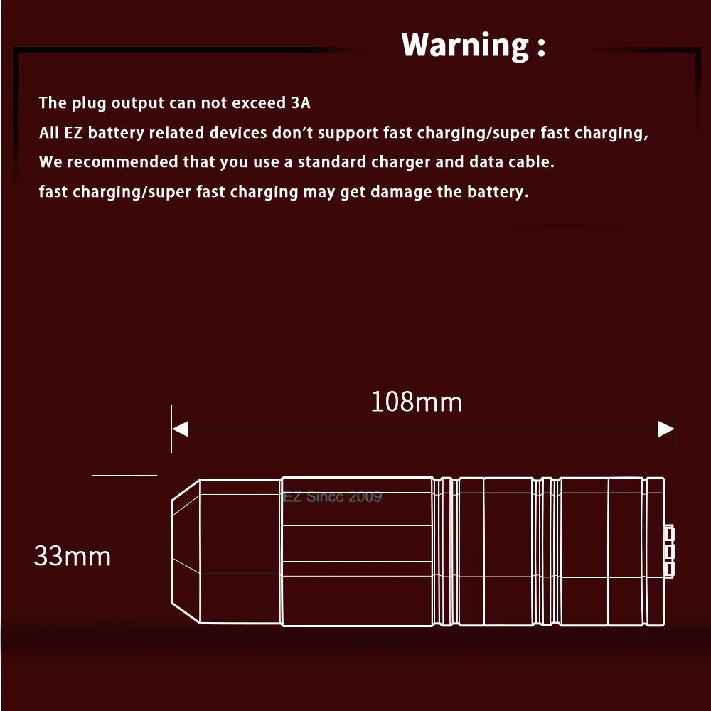 EZ EvoTech S Wireless Battery 4.0mm Directly Drive System Tattoo Pen Machine image 2