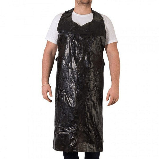 UNIGLOVES DISPOSABLE BLACK PE APRONS image 0