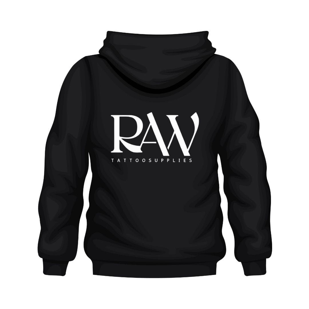 RAW TATTOO SUPPLIES BLACK HOODIE image 1