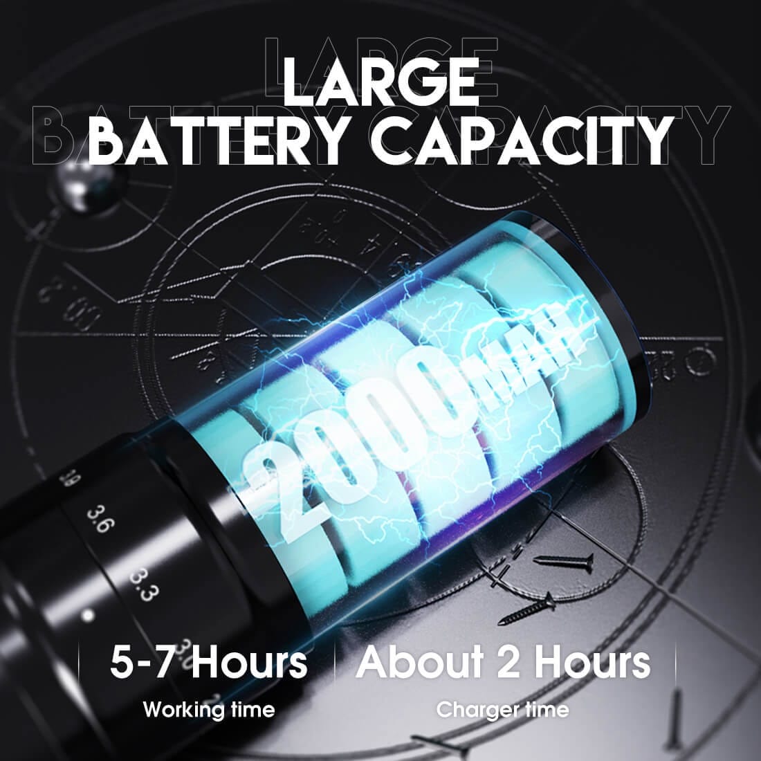 Mast Fold 2 PRO - Wireless Tattoo Machine with Adjustable Stroke image 2