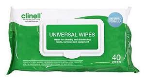 CLINELL DISINFECTING HAND/SURFACE WIPES (40) image 0