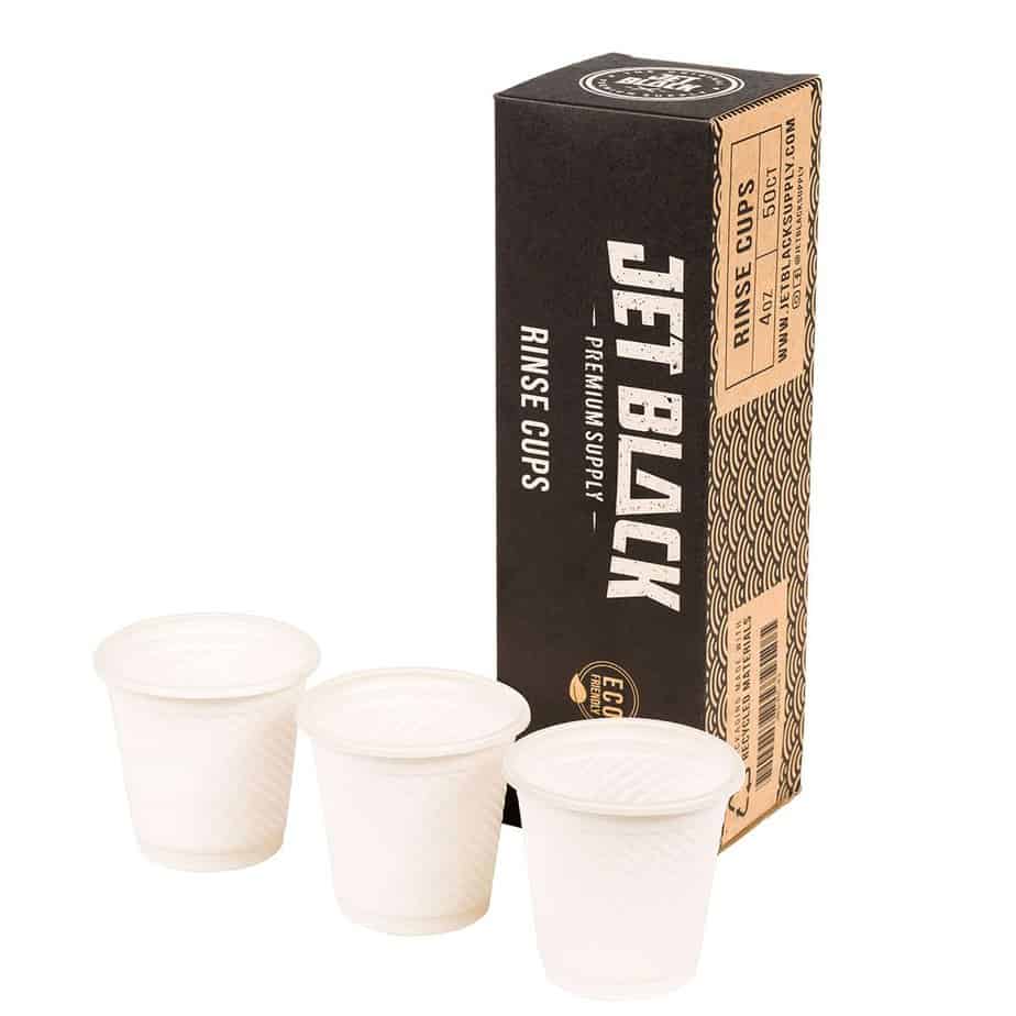 JET BLACK - RINSE CUPS - 4OZ - 50 PACK image 1