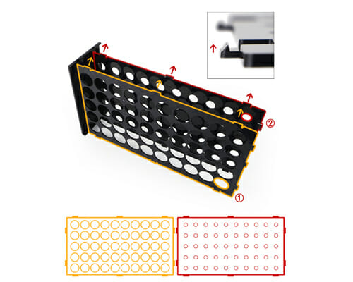 Ink Bottle Rack Holder - Black image 1