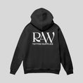 Load image into Gallery viewer, RAW TATTOO SUPPLIES BLACK HOODIE
