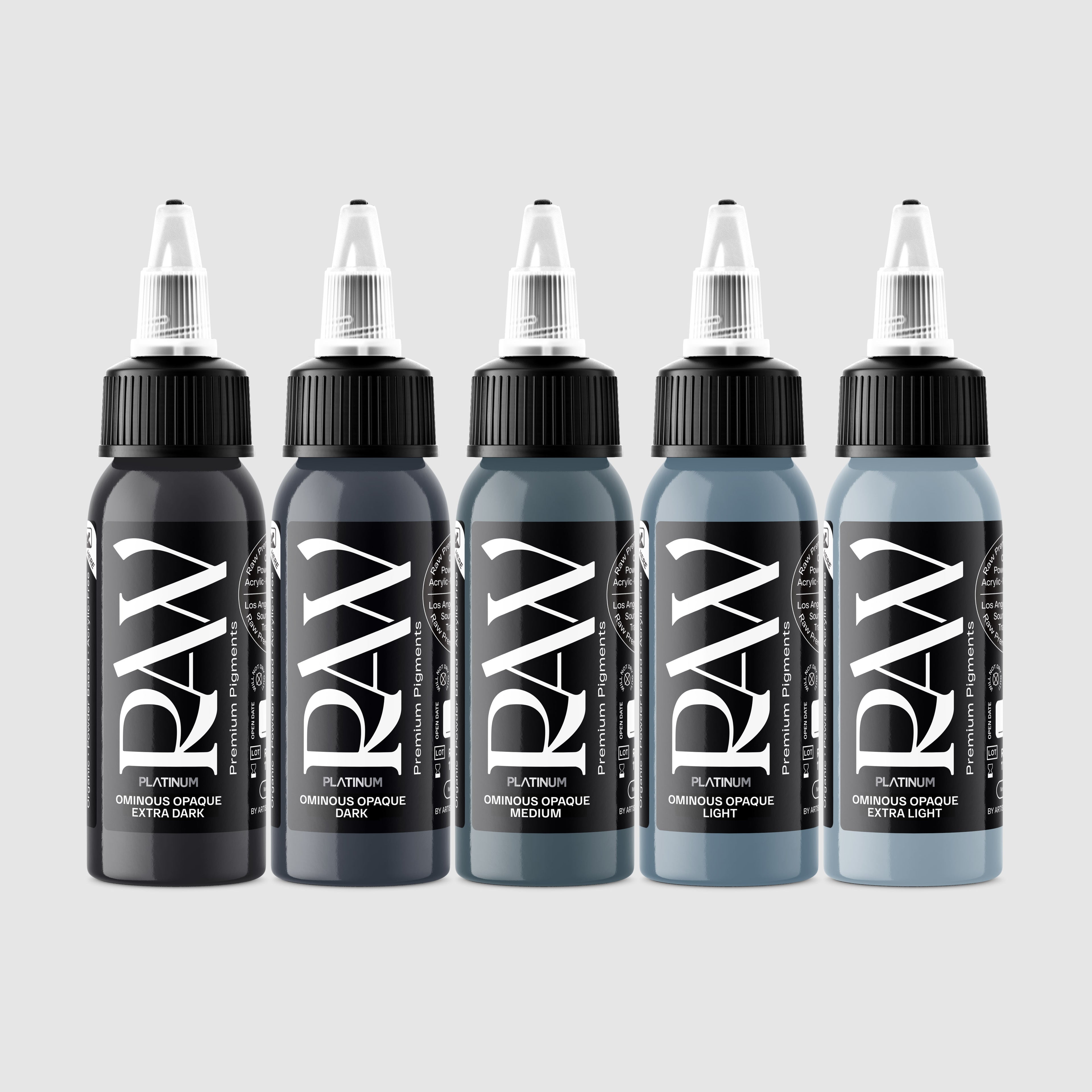 Ominous Opaque: 5-Shade Cool Grey Set | EU REACH Compliant