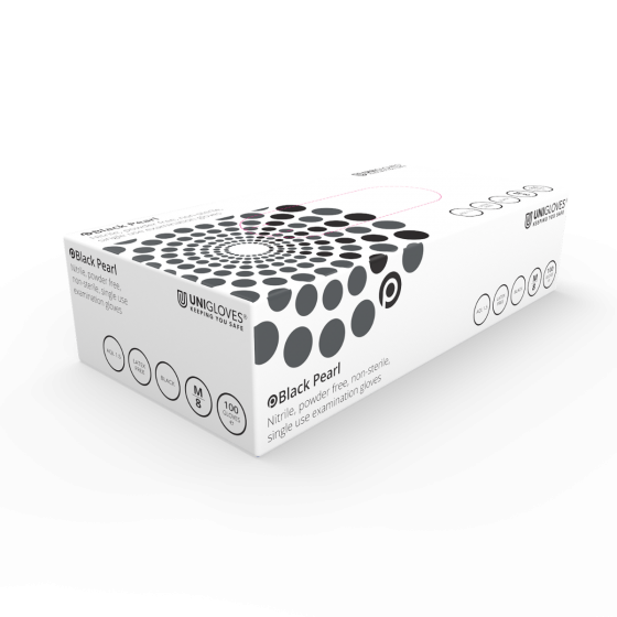 UNIGLOVES BLACK PEARL GLOVES (NITRILE CASE ) image 0