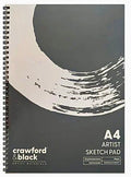 A4 Crawford &amp; Black Artist Sketch Pad: 30 Sheets image 0