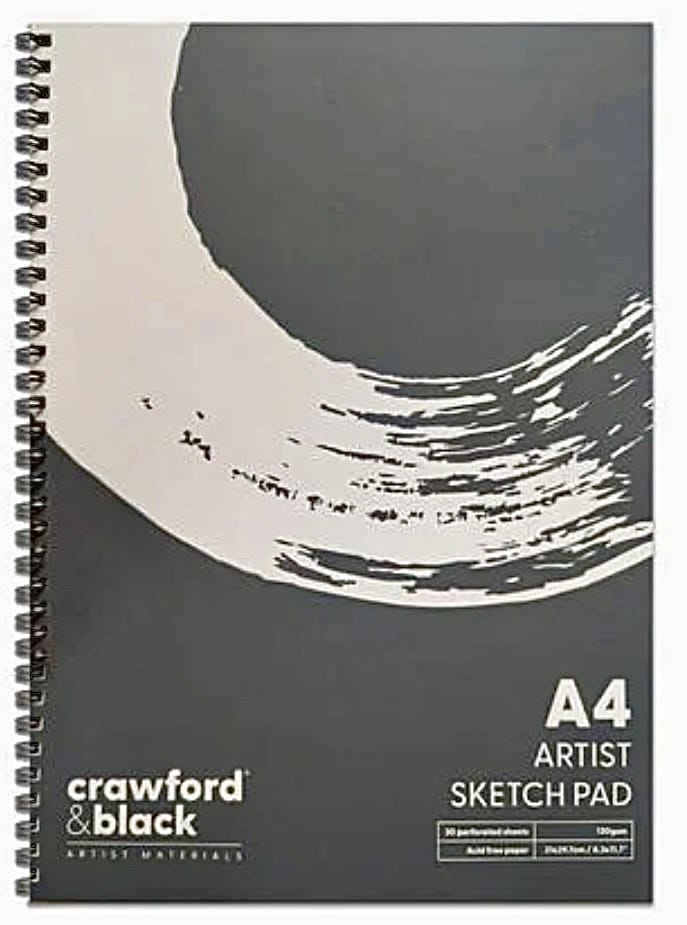 A4 Crawford &amp; Black Artist Sketch Pad: 30 Sheets image 0
