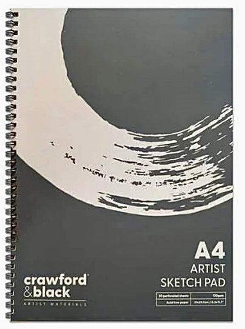 A4 Crawford &amp; Black Artist Sketch Pad: 30 Sheets image 0