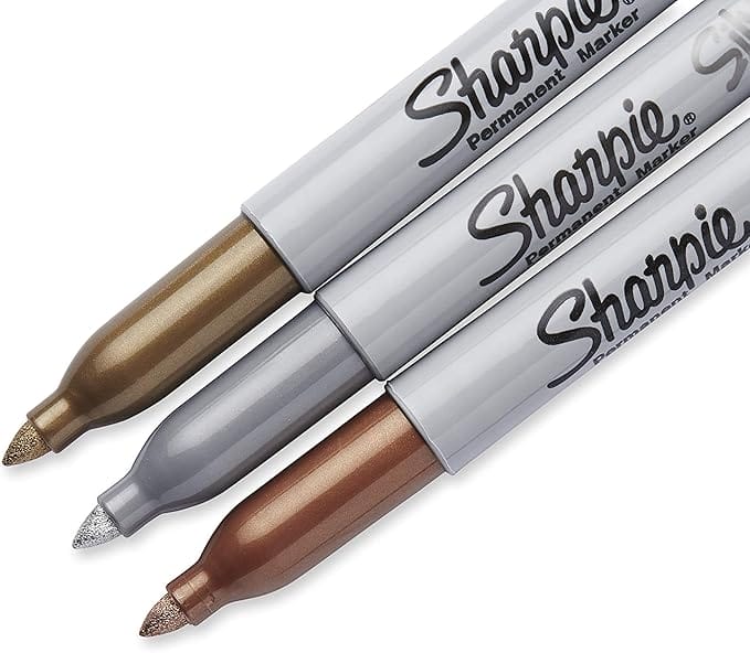 Sharpie Metallic Permanent Marker Pen - Pack of 3 image 0