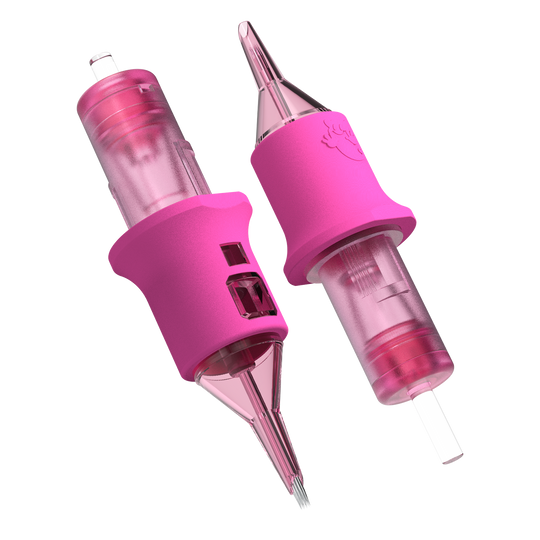 GHOST PINK CARTRIDGES -ROUND LINERS - LONG TAPER
